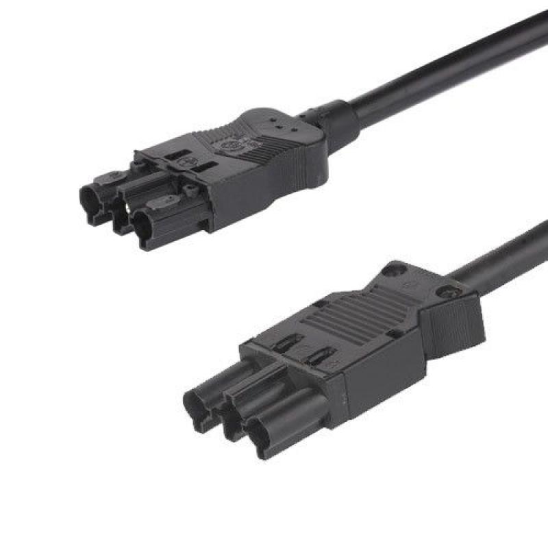 Express koppel kabel Wieland GTS18® connector - 20cm - Zwart