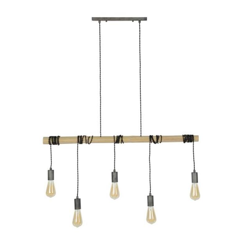 Hanglamp Bamboo Wikkel 5 Lichts