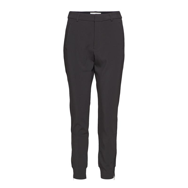 Nica L Pants Pantalon Met Rechte Pijpen Zwart INWEAR