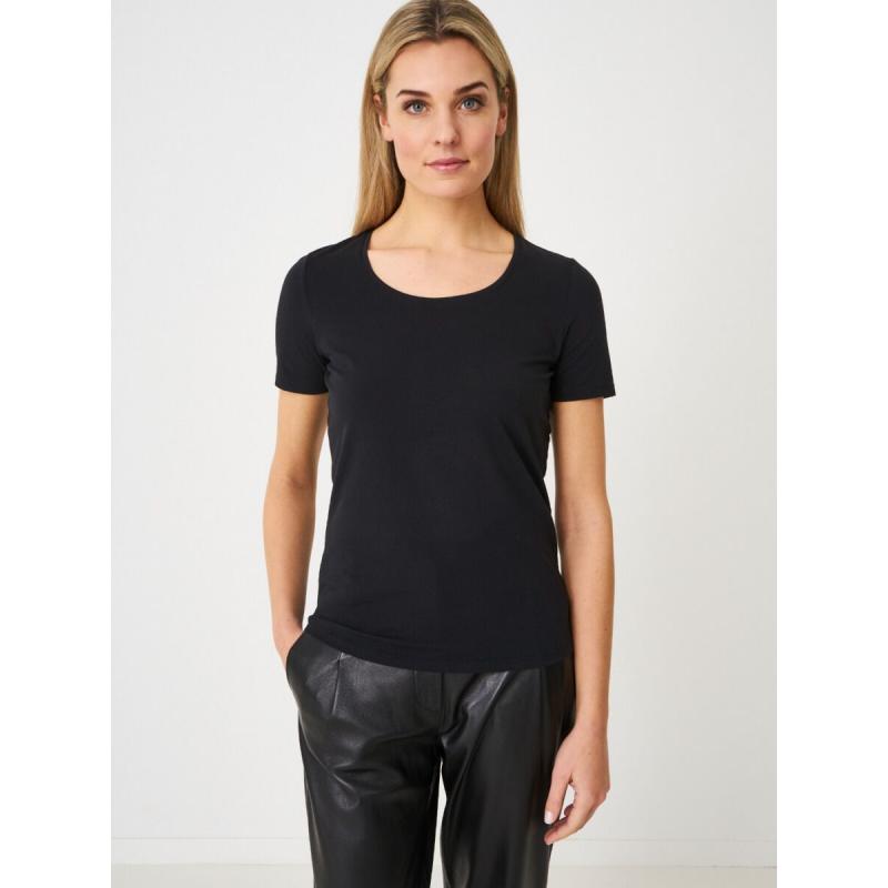 Basic dames T-shirt met ronde hals