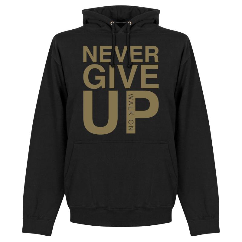 Never Give Up Liverpool Hoodie - Zwart/ Goud - XXL