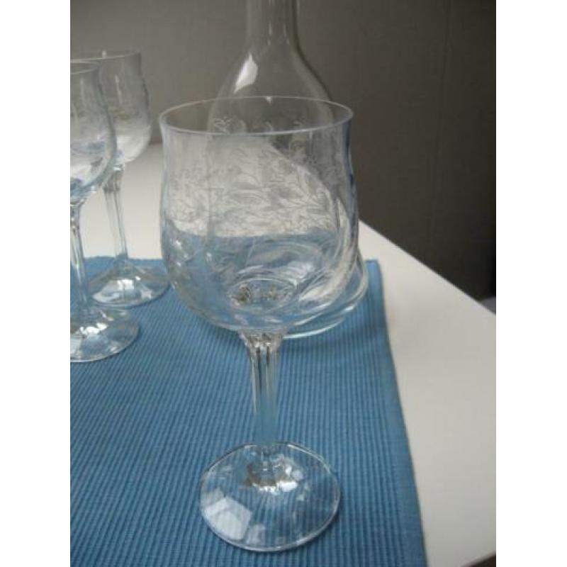 Schit 13 delige antiek kristal glasservies bijp. karaf€45.00