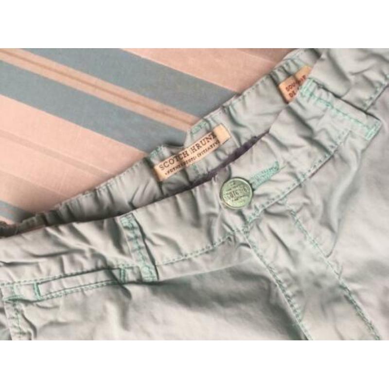 Scotch Shrunk blauw groene bermuda chino