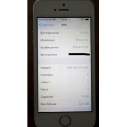 iphone 5S 16 GB, witte voorkant, silvergrey achterkant