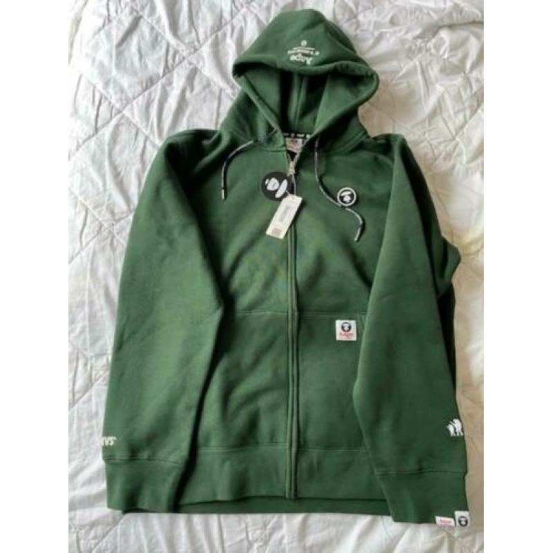 AAPE NOW Hoodie by A Bathing Ape (Green) - Size XL