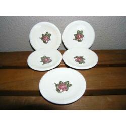 5 Wedgwood Moss Rose bonbon schoteltjes