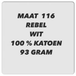 Maat 116 - rebel - wit katoenen overhemd - korte mouw