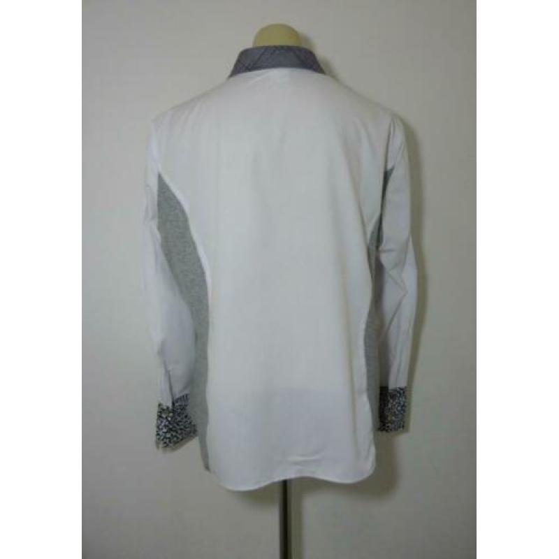 Witte blouse met lange mouwen en dessin van Just White