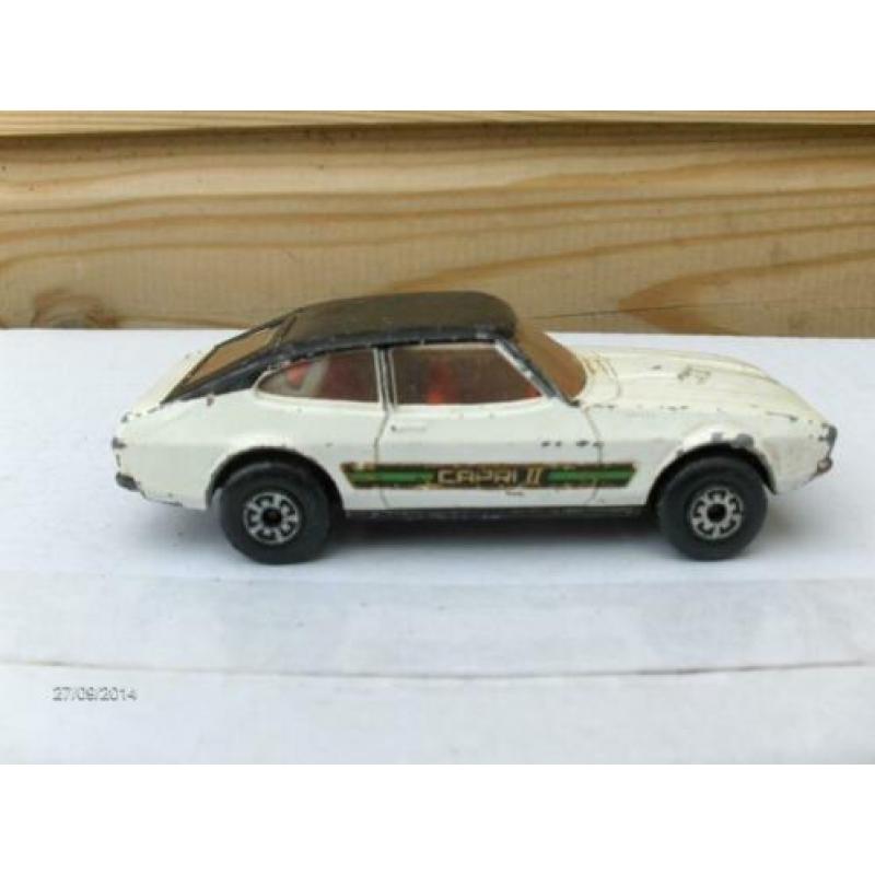 Ford Capri 2, Matchbox lesney k59 1976 wit 1/43