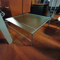 Glazen salontafel vierkant 106x100x38 cm