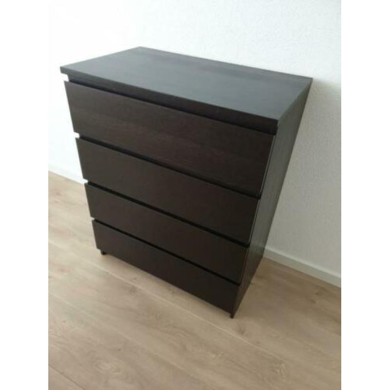 Malm ladekast Ikea zwartbruin 80cm br x 100cm h x 48cm d