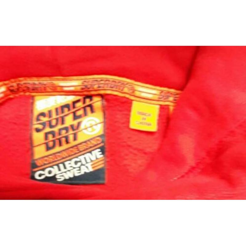 Zgan rode hoodie van SUPERDRY mt XL