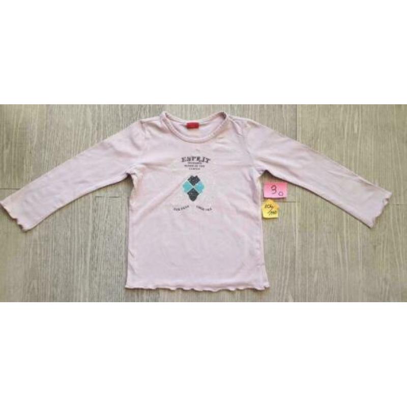 Roze Espirit longsleeve maat 104 / 110