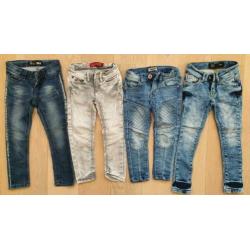 4 skinny spijkerbroeken meisje maat 104, dutch dream denim.