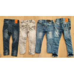 4 skinny spijkerbroeken meisje maat 104, dutch dream denim.