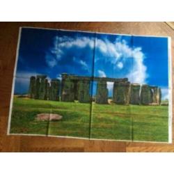 Stof met afbeelding Stonehenge paneel