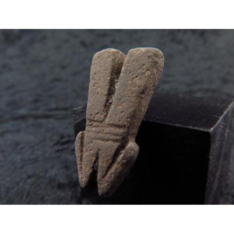 Egyptian stone amulet of a double Pharaos beard