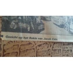 Gezicht op Rokin door Jacob Cats prent