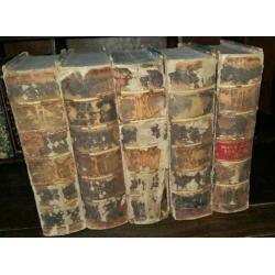 5 antieke boeken Sir Walter Scott Bart begin 1800