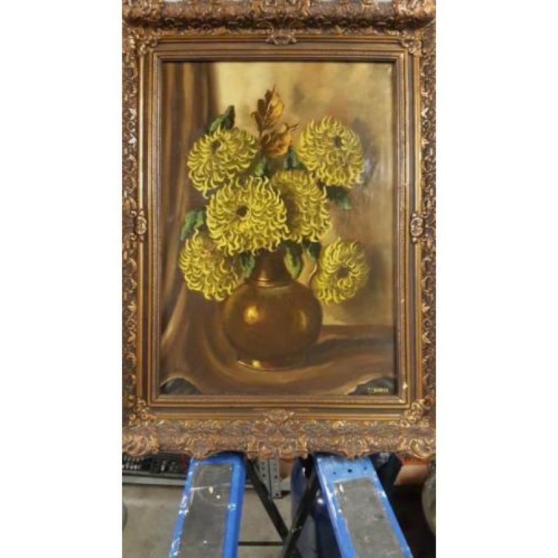 Schilderij zonnebloemen