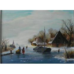 Oud Hollands Winterlandschap