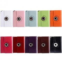 iPad 2 3 4 Krokodillen lederen hoes hoesje 360 leer Wit