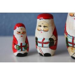 Vintage Kerst Matroesjka poppen