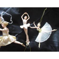 Kersthangers ballerina's partij lot 10 stuks