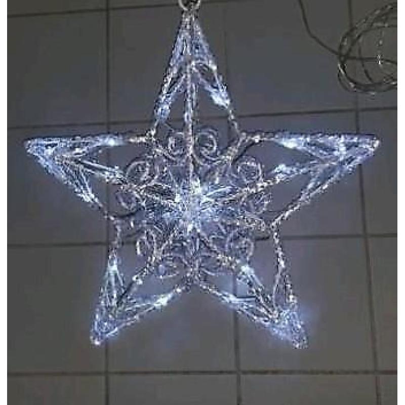 Verlichte acryl kerstster 40 cm voor binnen en buiten