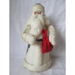 oude kerstman papier mache 32 x 15 cm 1965-1970