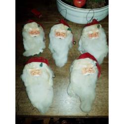 5 oude kersthangers kerstman