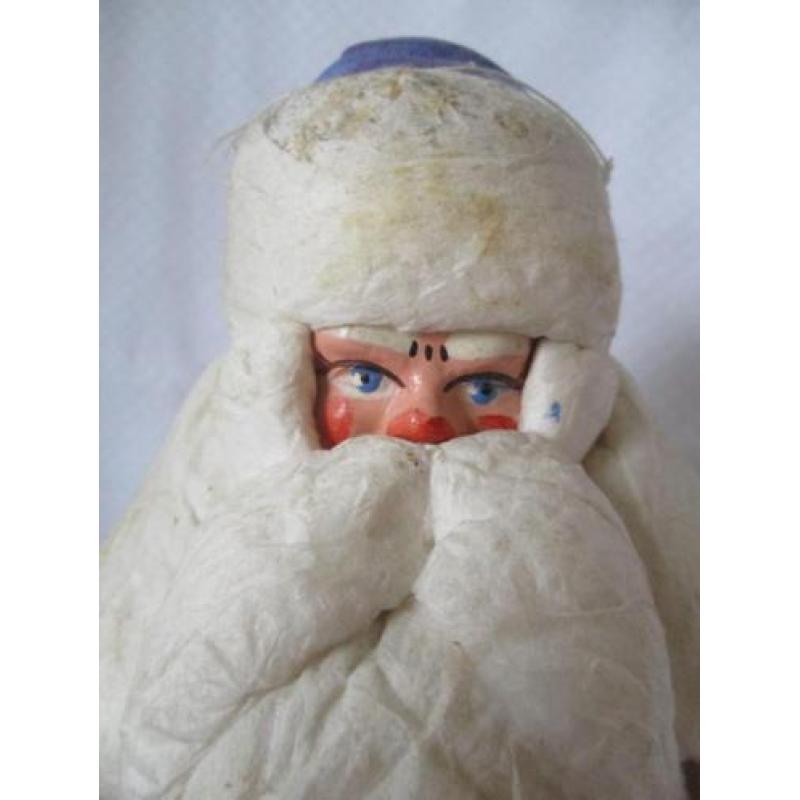 oude kerstman papier mache 32 x 15 cm 1965-1970