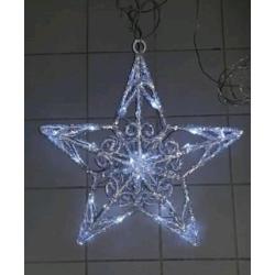 Verlichte acryl kerstster 40 cm voor binnen en buiten