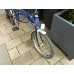 Brompton, vouwfiets 3 versnellingen, blauw en zwart