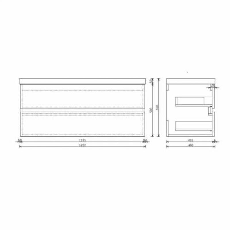 Badmeubel Siena 120cm Sonoma Oak Softclose (Verschillende...