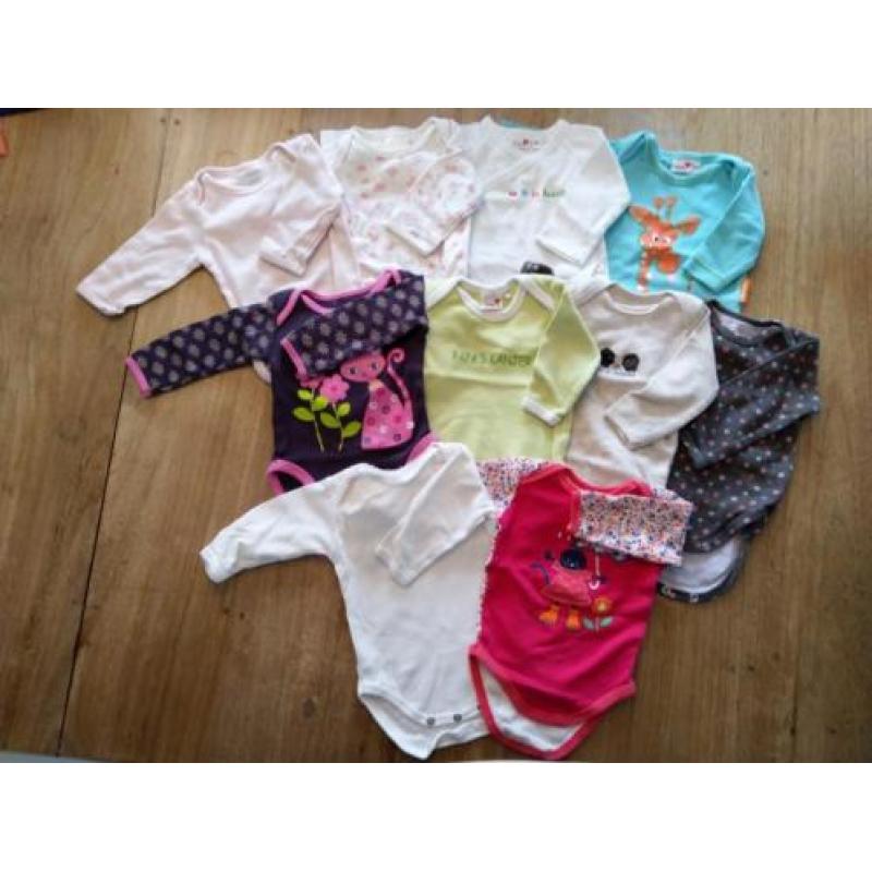 50/56 set van 10 rompers lange mouw, HEMA, Prénatal, h&m