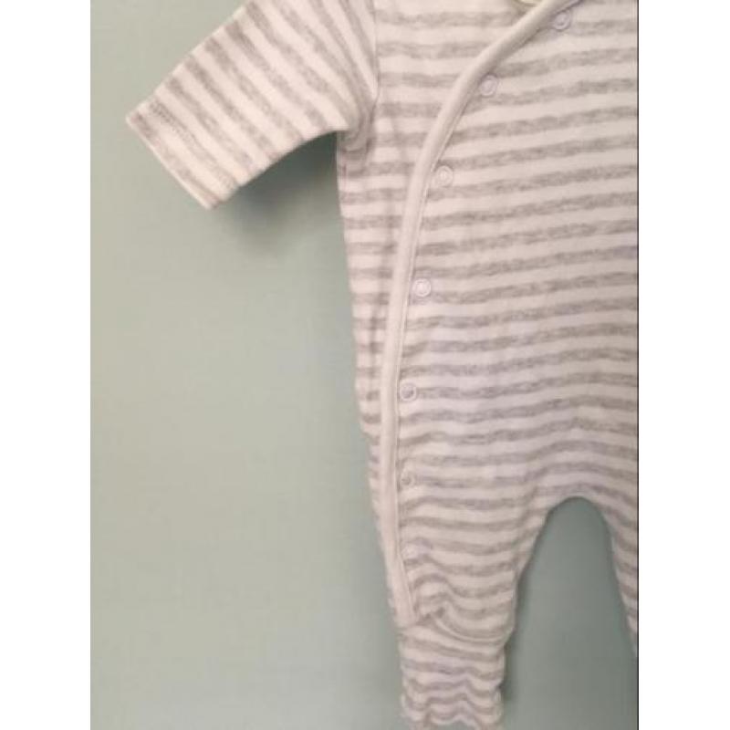 Feetje baby onesie pakje babypak maat 50 grijs gestreept