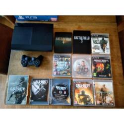 playstation 3 Slim-line met 500GB en tien spellen