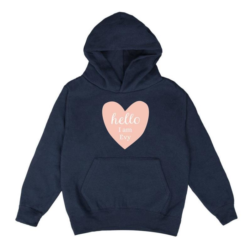 Hoodie voor kinderen bedrukken - Navy - 12 jaar