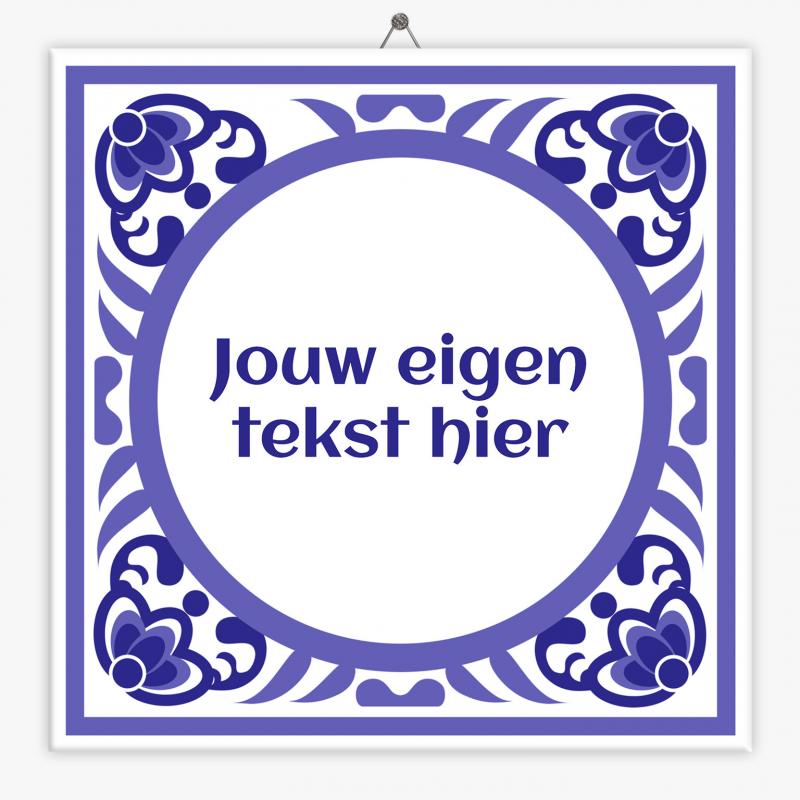 Delfts Blauw tegeltje bold