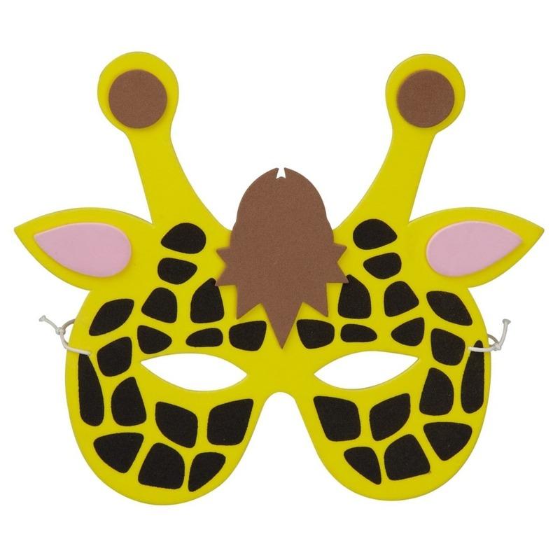 Giraffes foam masker voor kinderen