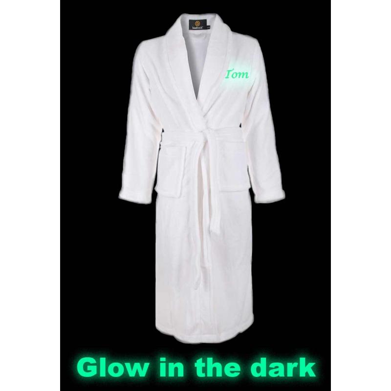 Badjas borduren Glow in the Dark!-paars-xs