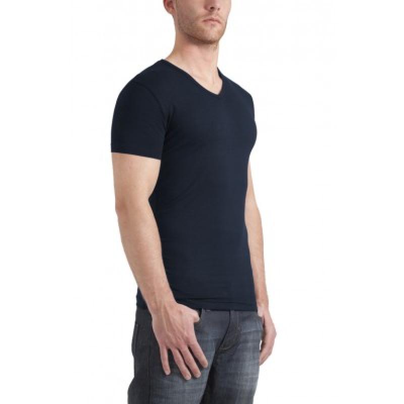 Garage T-Shirt V-neck Slimfit Navy Stretch (art 0202)