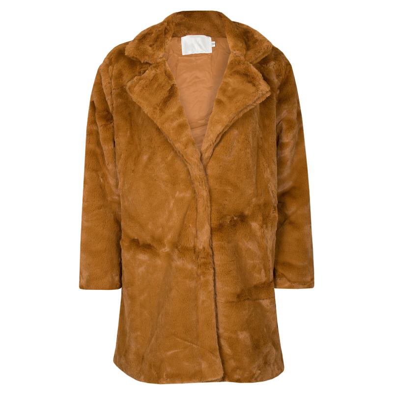 Coat Fake Fur Camel