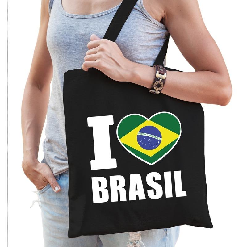 Braziliaanse kado tas zwart katoen