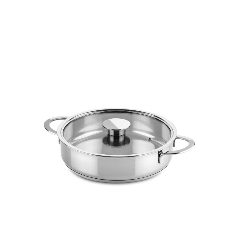 Frying Pan W Glass Lid Cm 26