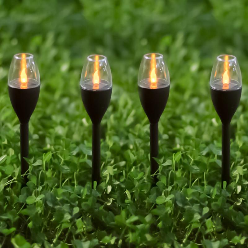 Solar priklamp Chandelle op zonne-energie - Decoratieve solarlamp met kaarslicht - Set van 4